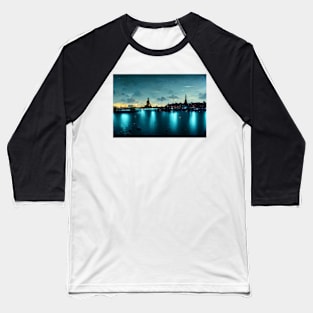 Neon Copenhagen City Skyline Neonlight / Copenhagen,Denmark Baseball T-Shirt